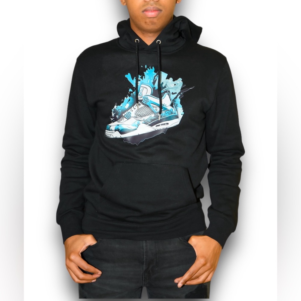 Men’s Essential Regular Fit Graphic Hoodie Black Small